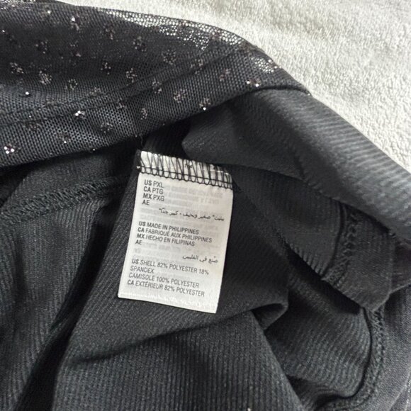 INC International Concepts Womens Glitter-Dot Mesh Pullover Top PXL Black New - Picture 4 of 8
